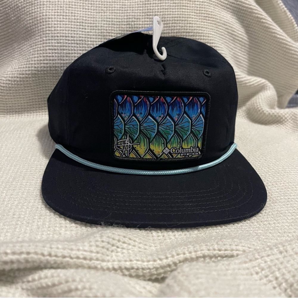 Columbia Black Hat with Vibrant Multicolor Patch